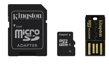 CARTAO MEMORIA 16 GB (MICRO SD+ADAP.SD+USB) (KINGSTON)